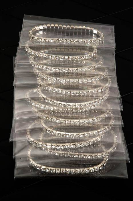 2.5" Rhinestone Bracelet Crystal Pkg/12