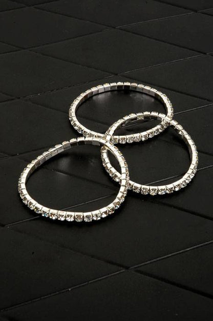 2.5" Rhinestone Bracelet Crystal Pkg/12