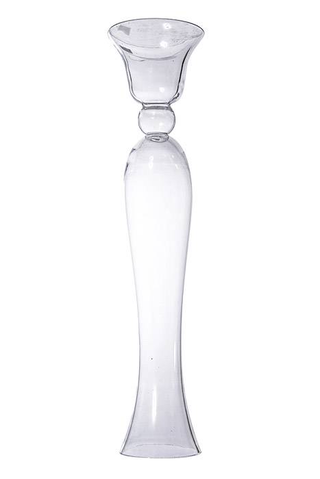 5.5&quot; X 23.5&quot; Reversible Glass Vase Clear
