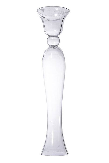 5.5" X 23.5" Reversible Glass Vase Clear