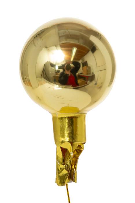 40mm Gloss Glass Ball Ornament (Gold) Pkg/48