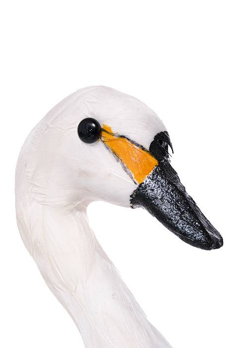 9" Feather Swan White/Black