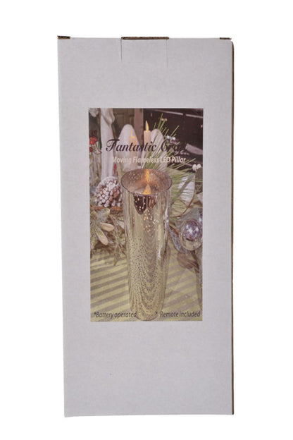 4&quot; X 10&quot; Mercury Glass Candle Holder (Silver)