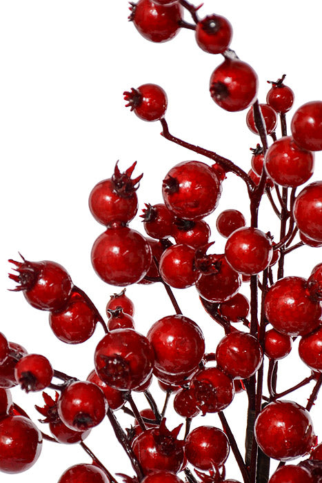 25" Waterproof Mixed Size Berry Spray Red