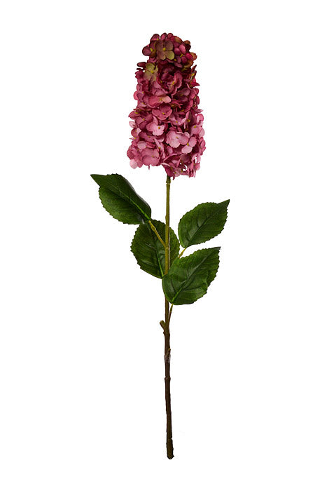 29" Silk Cone Hydrangea Spray Boysenberry Pink