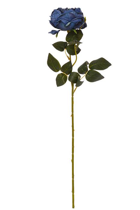 24.5" Silk Cottage Rose Spray Blue