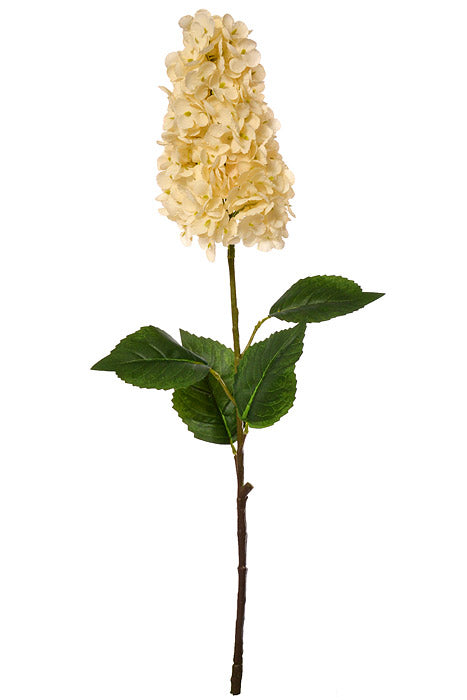 29" Silk Cone Hydrangea Spray Cream