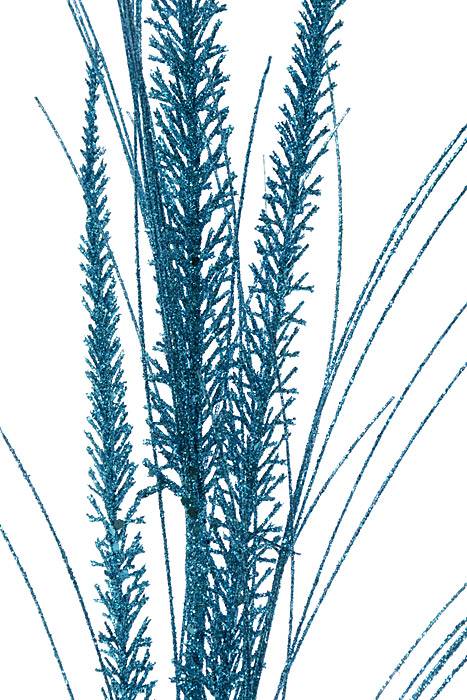 34&quot; Glitter/mica Triple Spike Grass Spray Blue