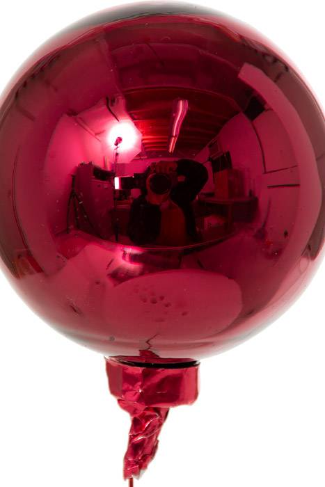 80mm Gloss Glass Ball Burgundy Pkg/12