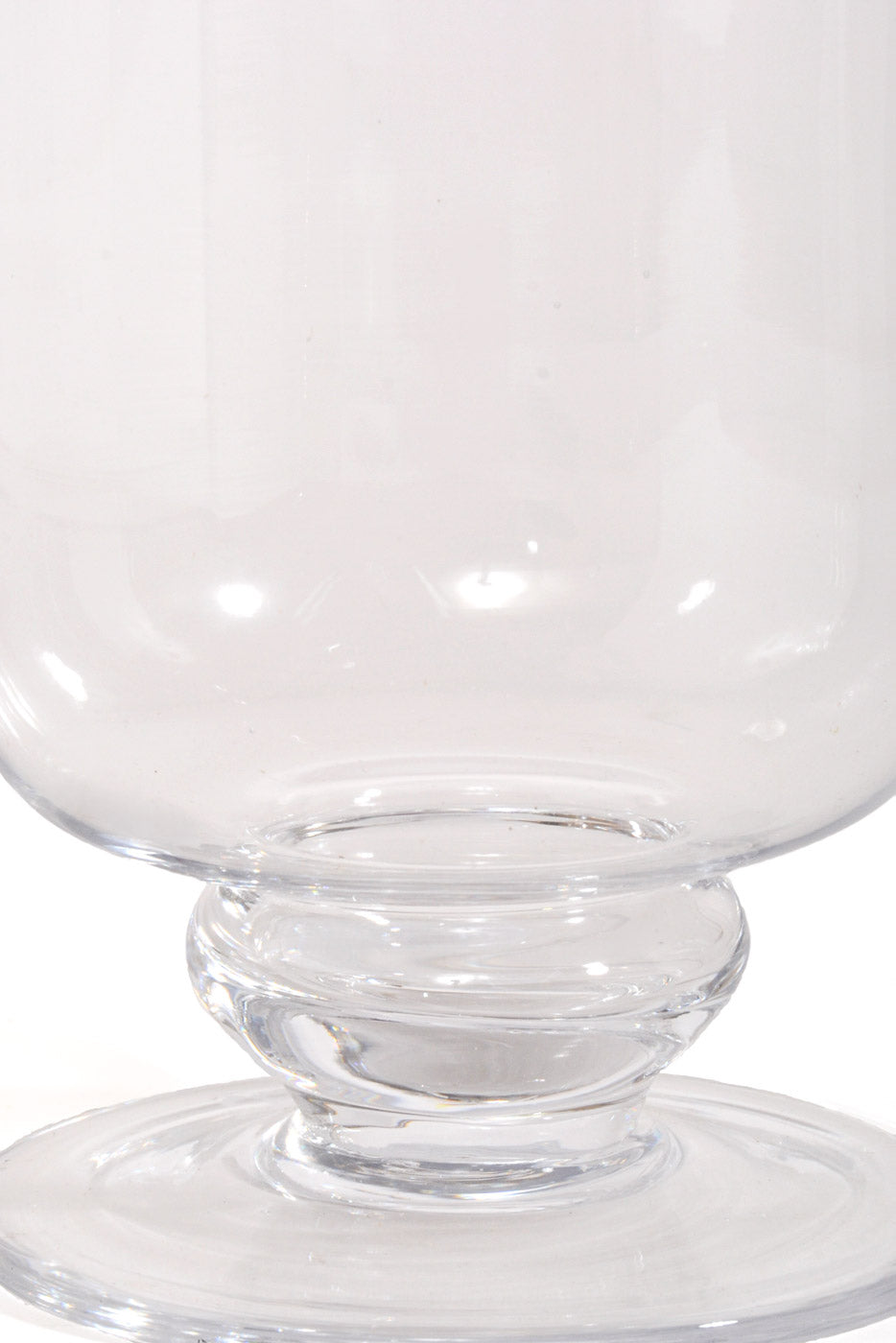 8" Glass Hurricane Vase Clear