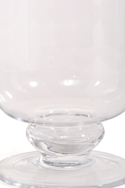 8" Glass Hurricane Vase Clear