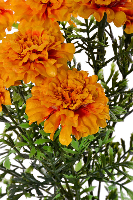 13&quot; Silk Marigold Bush Yellow/Orange