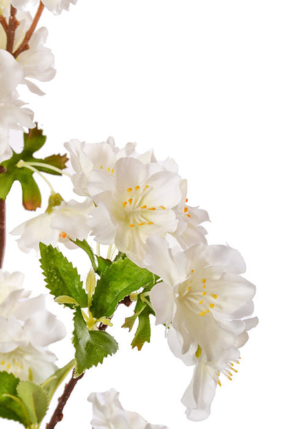 36" Silk Cherry Blossom Spray Cream