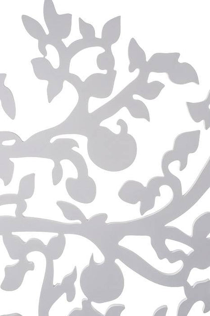 19.5"h Carved Wooden Tree Deco White