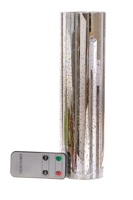 3&quot; X 10&quot; Mercury Glass Candle Holder (Silver)