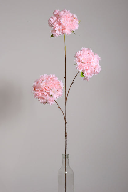 27.5" Silk Cherry Blossom Spray Light Pink