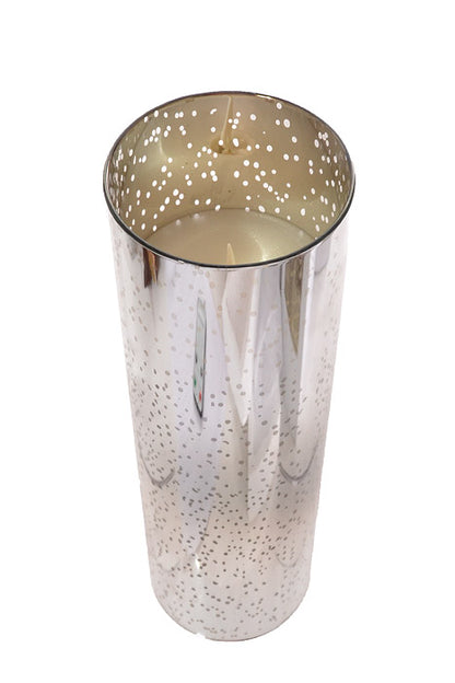 3&quot; X 10&quot; Mercury Glass Candle Holder (Silver)