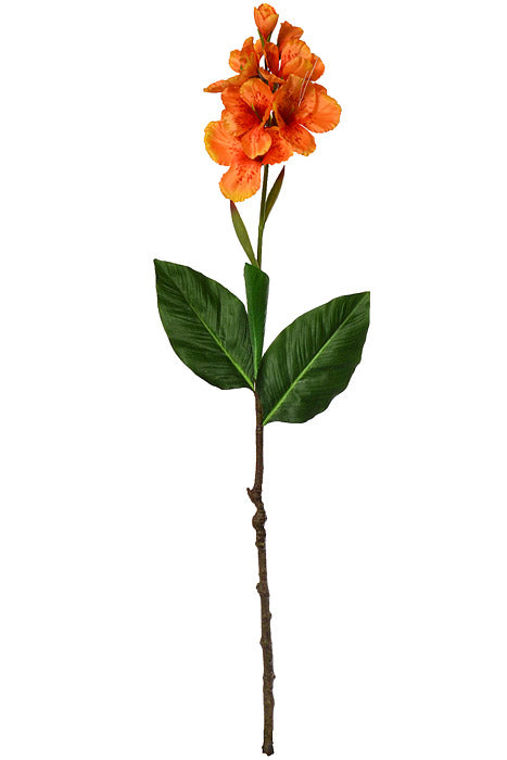 48" Silk Canna Lily Spray Orange