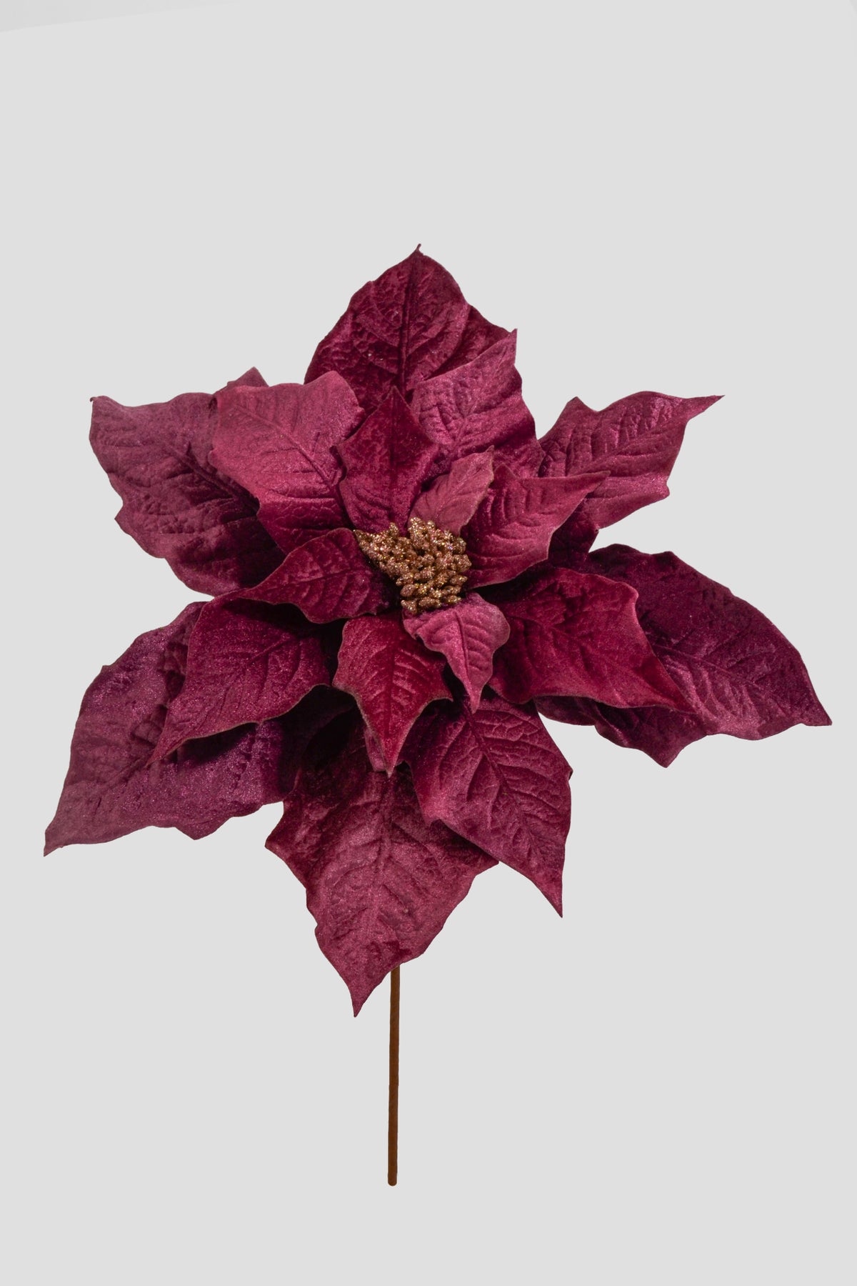 22" Velvet Poinsettia Pick Lavender