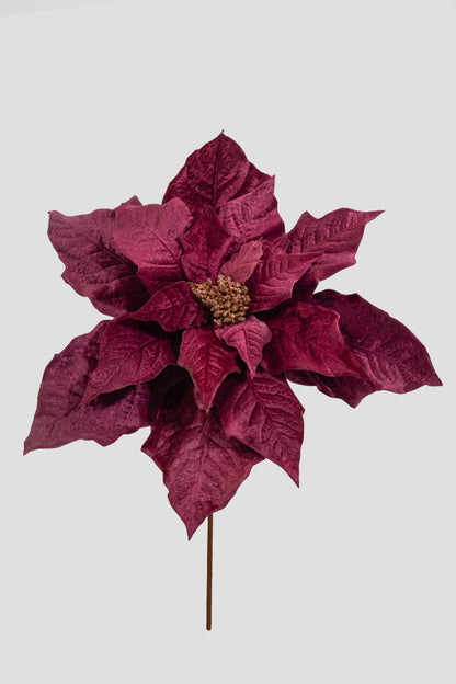 22" Velvet Poinsettia Pick Lavender