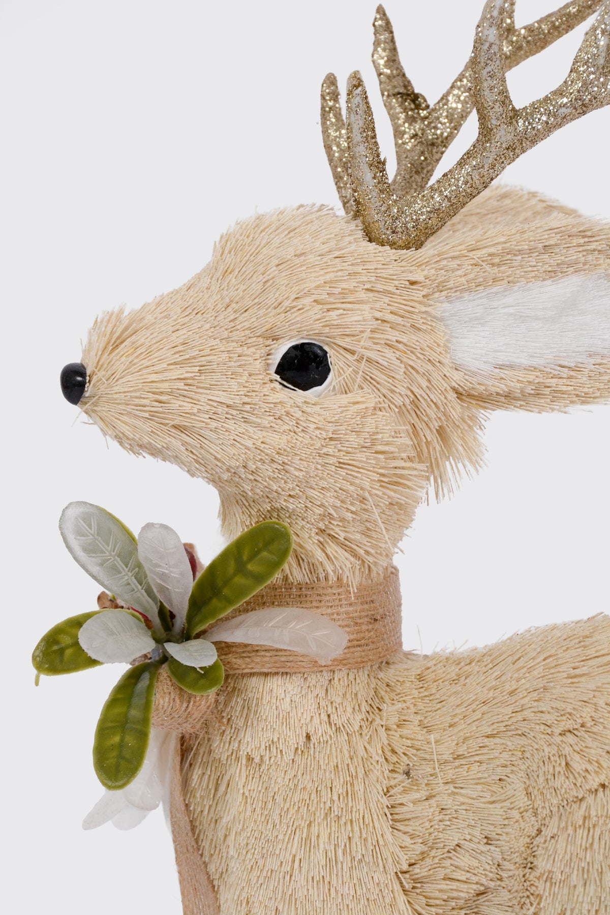 14" Straw Reindeer Cream