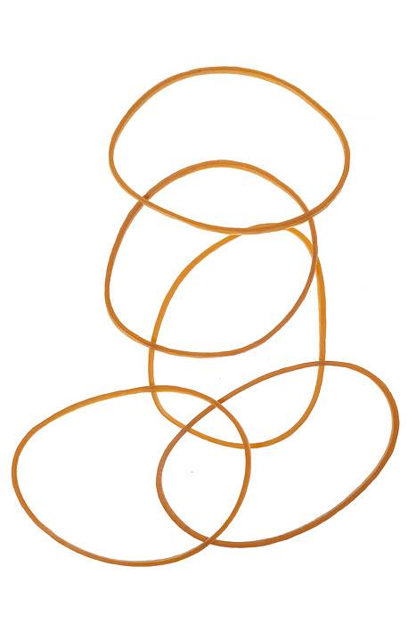 60mm X 3mm Rubber Band Brown