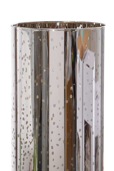 3&quot; X 10&quot; Mercury Glass Candle Holder (Silver)