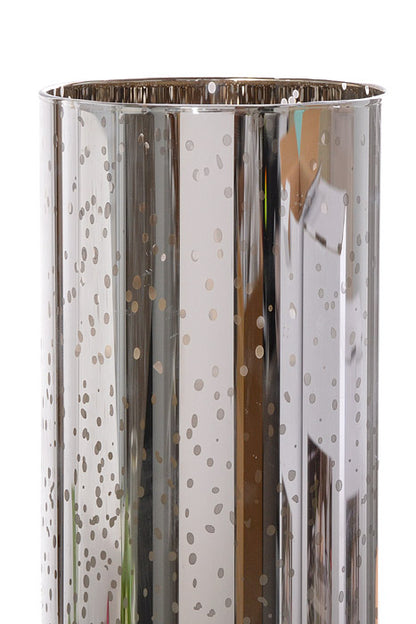 3&quot; X 10&quot; Mercury Glass Candle Holder (Silver)