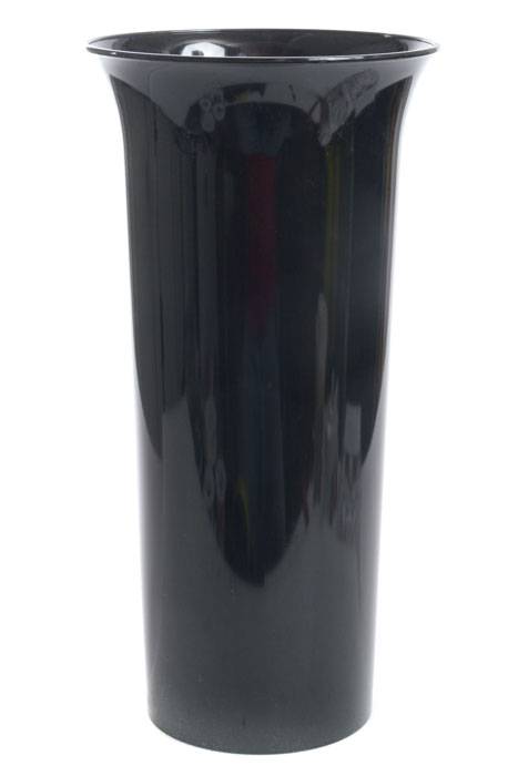 7" X 14" Round Plastic Vase Black