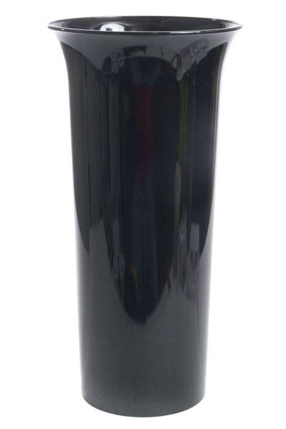 7" X 14" Round Plastic Vase Black