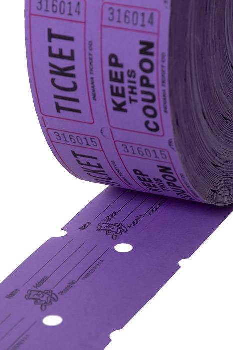 Double Roll Raffle Ticket Purple 1000/roll