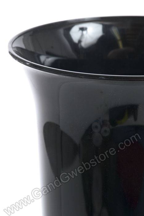7&quot; X 14&quot; Round Plastic Vase Black