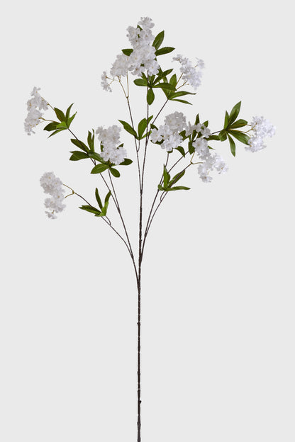 51" Silk Cherry Blossom Spray White