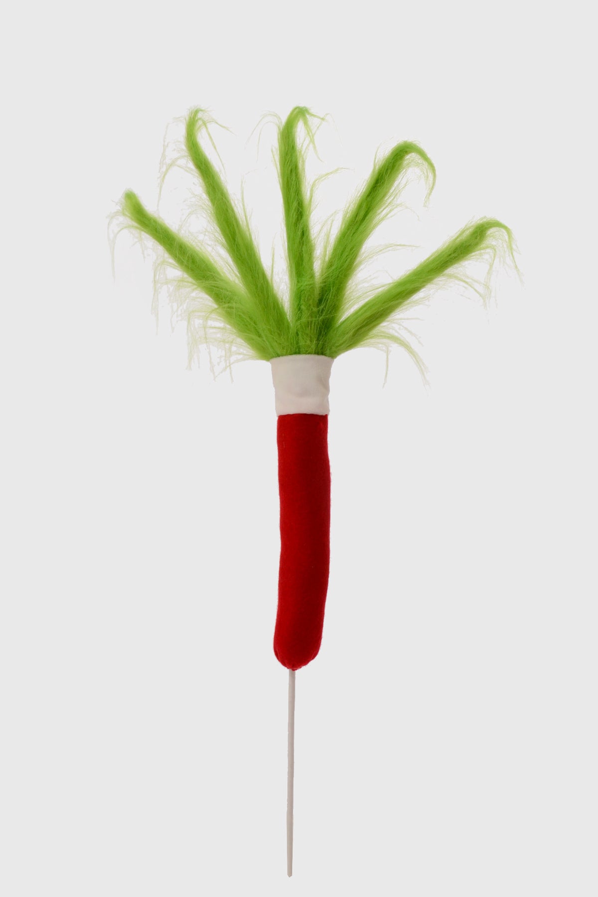 26" Plush Green Face Hand Red/White/Green