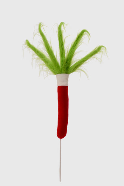 26" Plush Green Face Hand Red/White/Green
