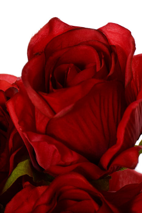 19.5" Silk Rose Bush Red