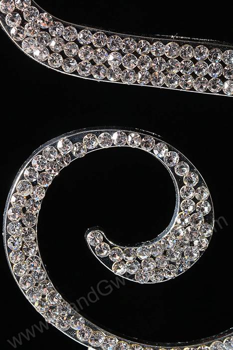 4.5" Rhinestone Letter "s" Cake Topper Silver