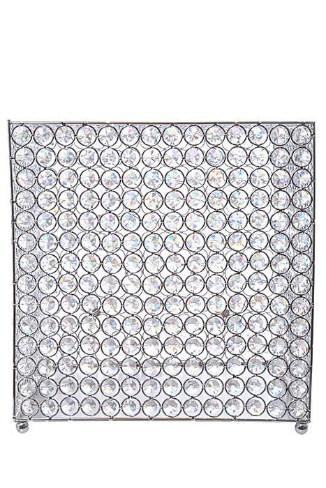 12" Square Crystal Bead Card/money Box Silver