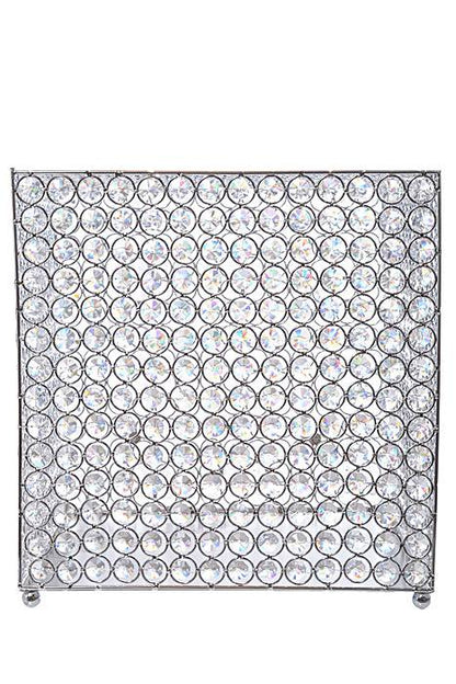 12" Square Crystal Bead Card/money Box Silver