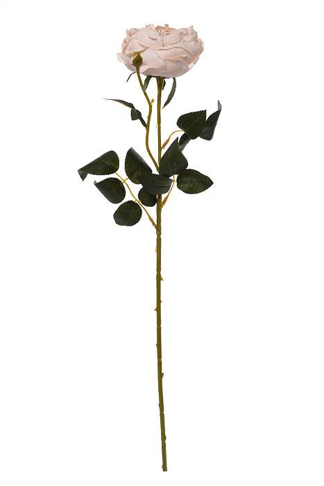 24.5" Silk Cottage Rose Spray Linen