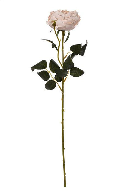 24.5" Silk Cottage Rose Spray Linen