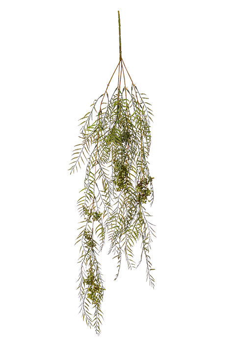 31" Plastic Pepper Berry Hanging Vine Green