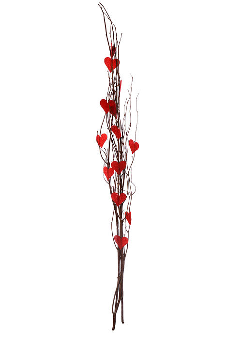 35.4" Heart Twig Bundle Red