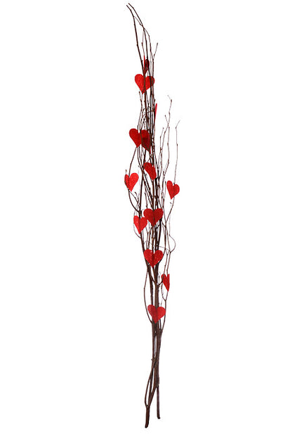 35.4" Heart Twig Bundle Red