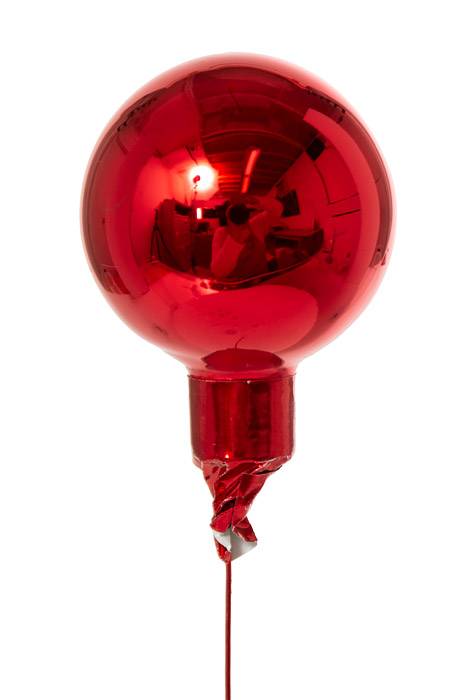 40mm Gloss Glass Ball Ornament Red Pkg/48