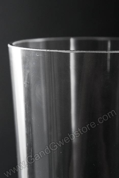 5&quot; X 4.25&quot; X 23.5&quot; Fluted Glass Vase Clear