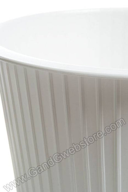 10.75" X 9" Plastic Funeral Basket White