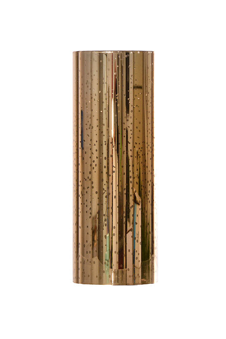 3 x 8" Mercury Glass Candle Gold