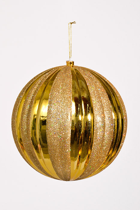 300Mm Stripe Ball W/Glitter Gold/Laser Silver