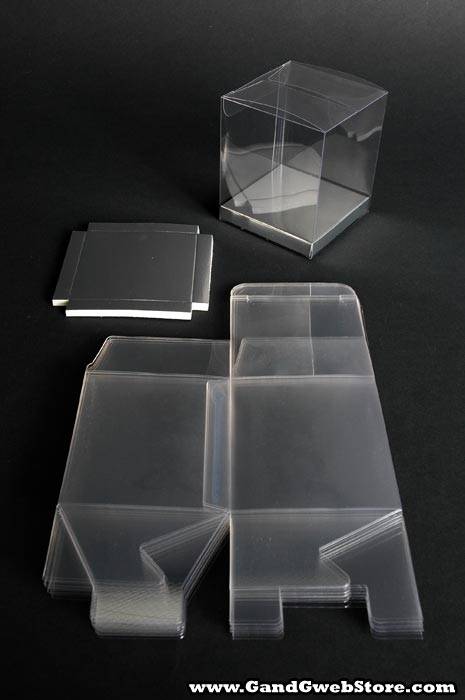 3" X 3" X 3.5" Pvc Box Clear/silver Pkg/12
